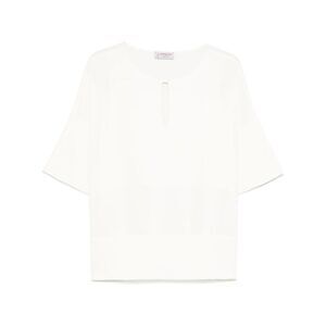 ALBERTO BIANI Women's Keyhole Neck Blouse Women IVORY Shirts